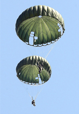 VITAL PARACHUTE: MC1-1B/C/D/E Troop-back type, main, 35-foot diameter, steerable