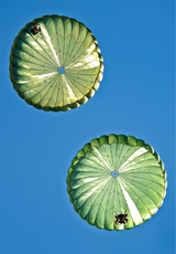 VITAL PARACHUTE: T-10B/C/D Troop-back type, main, 35-foot diameter, non-steerable